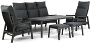 Stoel en Bank Loungeset 7 personen Aluminium Grijs  Lifestyle Garden Furniture Venice