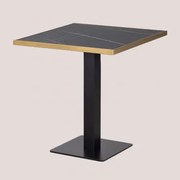 Vierkante Barkruktafel 70x70 Cm In Galliano Gres Zwart - Sklum