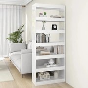 vidaXL Boekenkast/kamerscherm 80x30x198 cm spaanplaat hoogglans wit