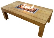 Tenerife Cosi lounge vuurtafel 140x75xH46,5 cm teak