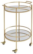 Kare Design Emilia Ronde Trolley Goud - 57 X 47.5cm.