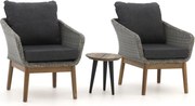 Bistro- en balkonset Intenso | 2 personen | Tuinset teakhout | 3-delig | 40cm | Kees Smit Tuinmeubelen