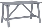 vidaXL Tuintafel 140x70x73,5 cm massief acaciahout grijs