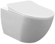 Creavit Hangend Toilet - 35.3x51cm - RVS Bidetsproeier - spoelrandloos - mat wit FE322-00MB00E-0005