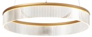 Moderne hanglamp messing 59cm incl. LED 3-staps dimbaar - Anello Chandelier Modern rond Binnenverlichting Lamp