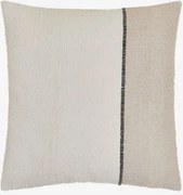 Vierkant Kussen 45x45 Cm Van Katoen Louisa Zwart - Beige – Linnen - Sklum