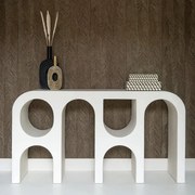 Richmond Interiors Bloomstone Design Wandtafel Organisch Wit - 150 X 35cm.