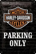 Metalen bord Harley-Davidson - Parking Only