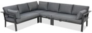 Aluminium hoekbank Sydney Garden Point antraciet