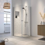 Sealskin Get Wet Hooked douchecabine hoekinstap 90x90x200cm zilver hoogglans