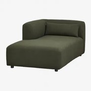 Linker Chaise Longue Module Voor Modulaire Bank Fogler Chenille Groen – Salie - Sklum
