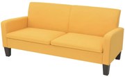 vidaXL Driezitsbank 180x65x76 cm geel