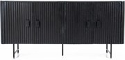 Eleonora Remi Zwart Dressoir Met Ronde Hoeken - 170x45x80cm.