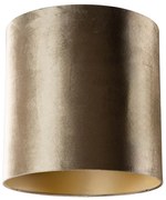 Velours lampenkap brons met gouden binnenkant 40/40/40 Klassiek / Antiek cilinder / rond