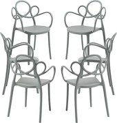 Set 6 Sky Stoelen met Armleuningen