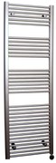 Sanicare elektrische design radiator 60x112cm inox-look met thermostaat rechts zwart