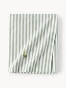 Gestreept tafelkleed Melony met geborduurde motieven