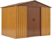 Metalen tuinhuisje Helsinki 2.4 x 1.7 m Store Boss bruin