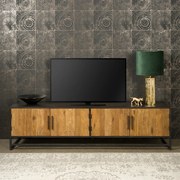 Tower Living Tv-meubel Staal En Teak 200 Cm Felino - 200x45x53cm.