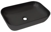 Sanicare Quattro keramische waskom 60x40cm zwart mat