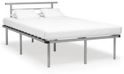 vidaXL Bedframe metaal grijs 120x200 cm