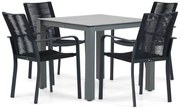 Tuinset 4 personen 90 cm Aluminium/rope Grijs Santika Furniture Santika