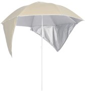 vidaXL Strandparasol met zijwanden 215 cm zandkleurig