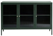 Dressoir Met Ribbelglas Groen - 132x40x85cm.