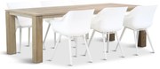Tuinset 6 personen 240 cm Kunststof Wit Hartman Sophie