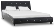 vidaXL Bedframe kunstleer zwart 120x200 cm