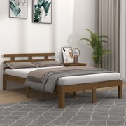 vidaXL Bedframe massief hout honingbruin 140x190 cm