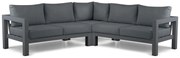 Hoek loungeset 5 personen Aluminium Grijs  Lifestyle Garden Furniture Luca