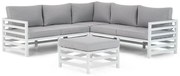 Hoek loungeset 5 personen Aluminium Wit  Domani Furniture Linde