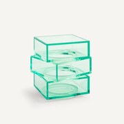 Bijzettafel in acryl kubussen, Akrili.