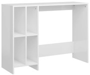 vidaXL Bureau 102,5x35x75 cm spaanplaat hoogglans wit