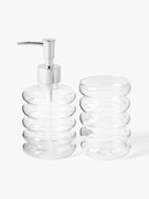 Mondgeblazen badkameraccessoires Bubbly, 2-delig