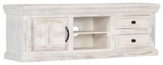 vidaXL Tv-meubel 120x30x40 cm massief mangohout wit