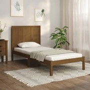 vidaXL Bedframe massief hout honingbruin 75x190 cm 2FT6 Small Single