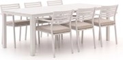 + 15% kassakorting | Diningset Bellagio | 6 personen aluminium | Tuinset stapelbaar | 7-delig | Kees Smit Tuinmeubelen