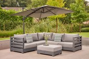 Hoek loungeset 5 personen Aluminium Grijs  Santika Furniture Santika Phantom
