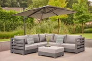 Hoek loungeset 5 personen Aluminium Grijs  Santika Furniture Santika Phantom