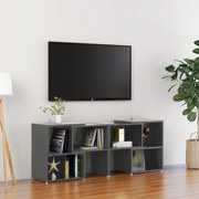 vidaXL Tv-meubel 104x30x52 cm spaanplaat hoogglans grijs