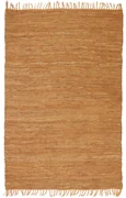 vidaXL Vloerkleed Chindi handgeweven 160x230 cm leer tan