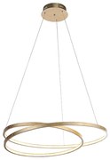 Design hanglamp goud 72 cm incl. LED dimbaar - Rowan Design rond Binnenverlichting Lamp