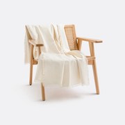 Plaid in katoen met franjes, Panama