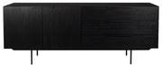Zuiver Travis Eiken Dressoir Zwart - 180x45x70.5cm.