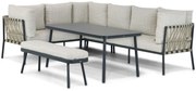 Dining Loungeset 6 personen Aluminium/rope Grijs  Lifestyle Garden Furniture Cordani
