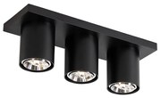 Moderne plafondSpot / Opbouwspot / Plafondspot zwart 3-lichts - Tubo Modern GU10 Binnenverlichting Lamp