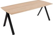 Goossens Excellent Eettafel Floyd, Semi rechthoekig 180 x 100 cm met split