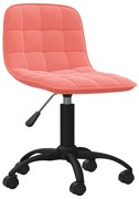 vidaXL Eetkamerstoelen draaibaar 4 st fluweel roze